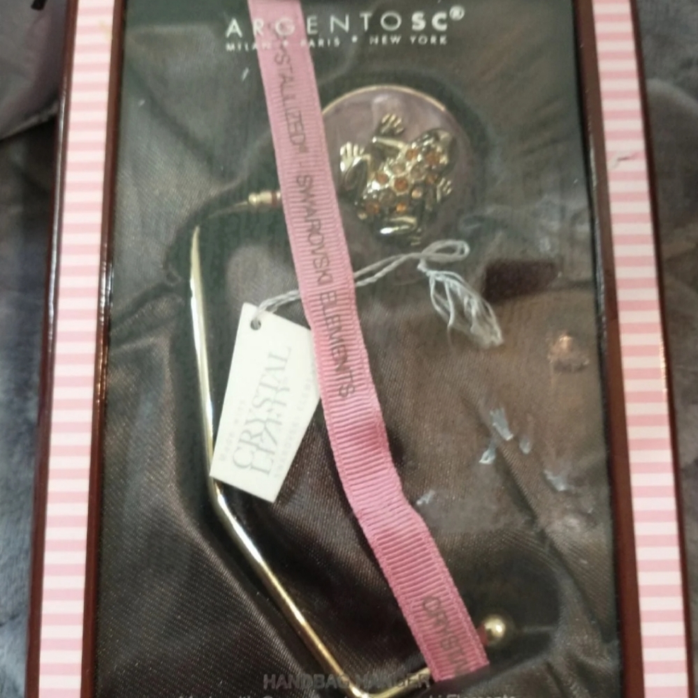 Argento handbag holder swarvoski crystal